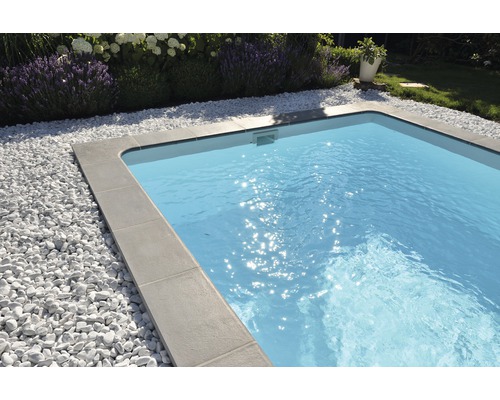 Zwembadrandsteen Margo binnenhoek voor radius 15 cm parelgrijs 49,5/49,5 x 31 x 3,2 cm