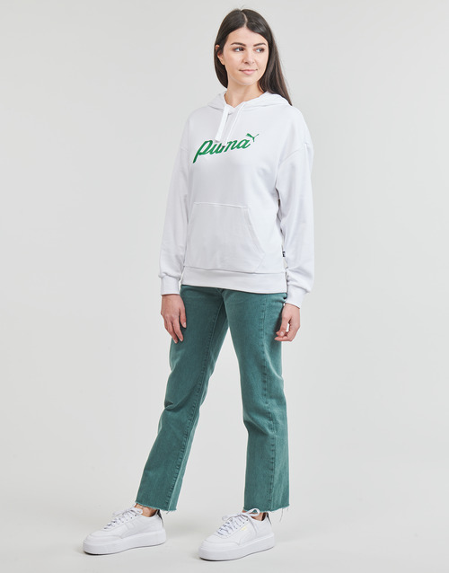 Puma - ESS+ BLOSSOM SCRIPT HOODIE TR - Blanc