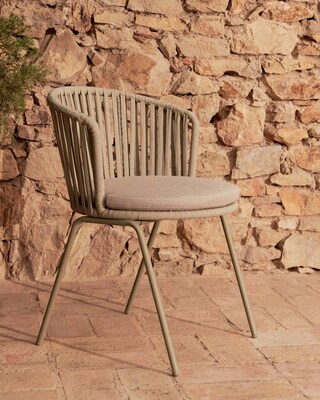 Kave Home Gartenstuhl JONCOLS 4er Set grün