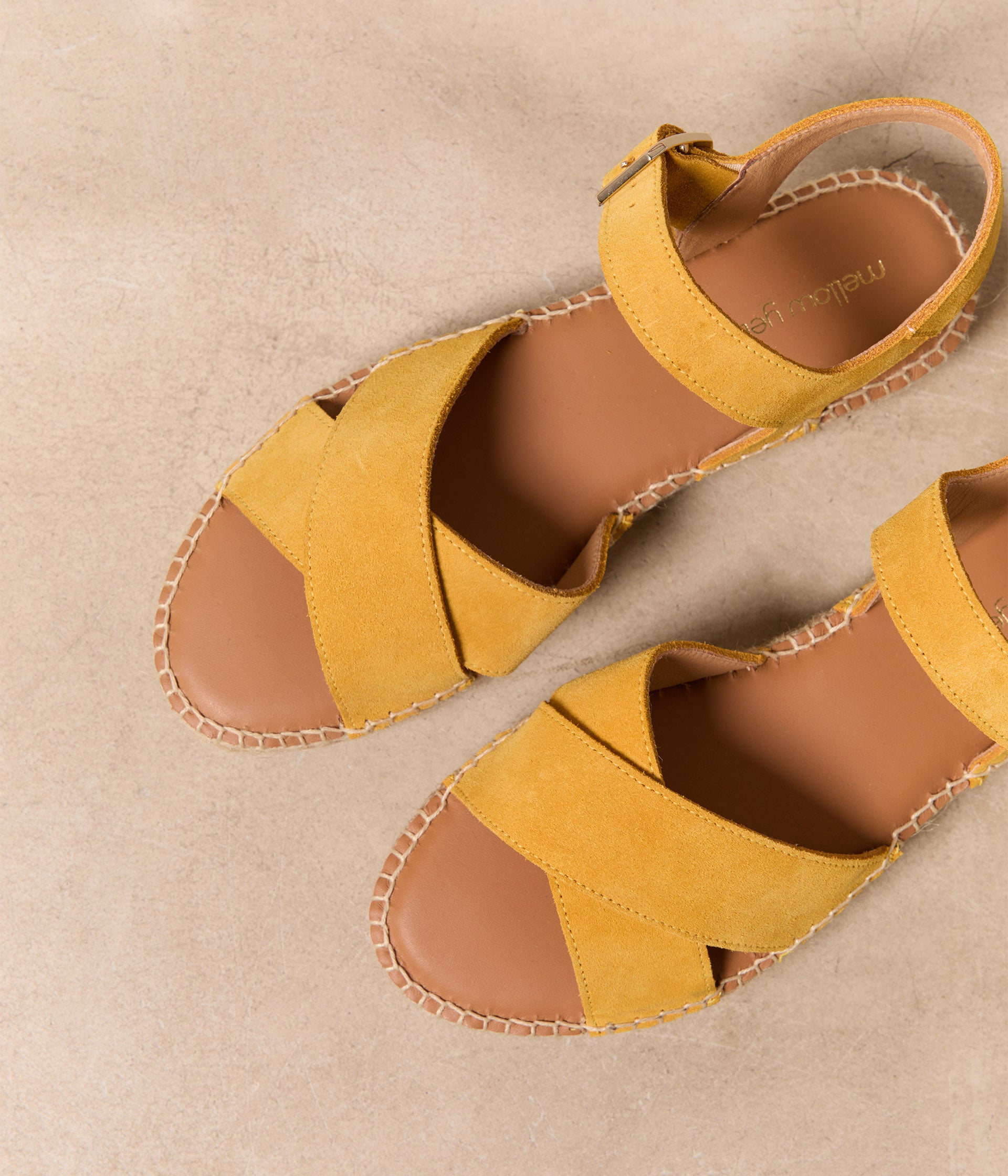 Sandales corde ocre Pio