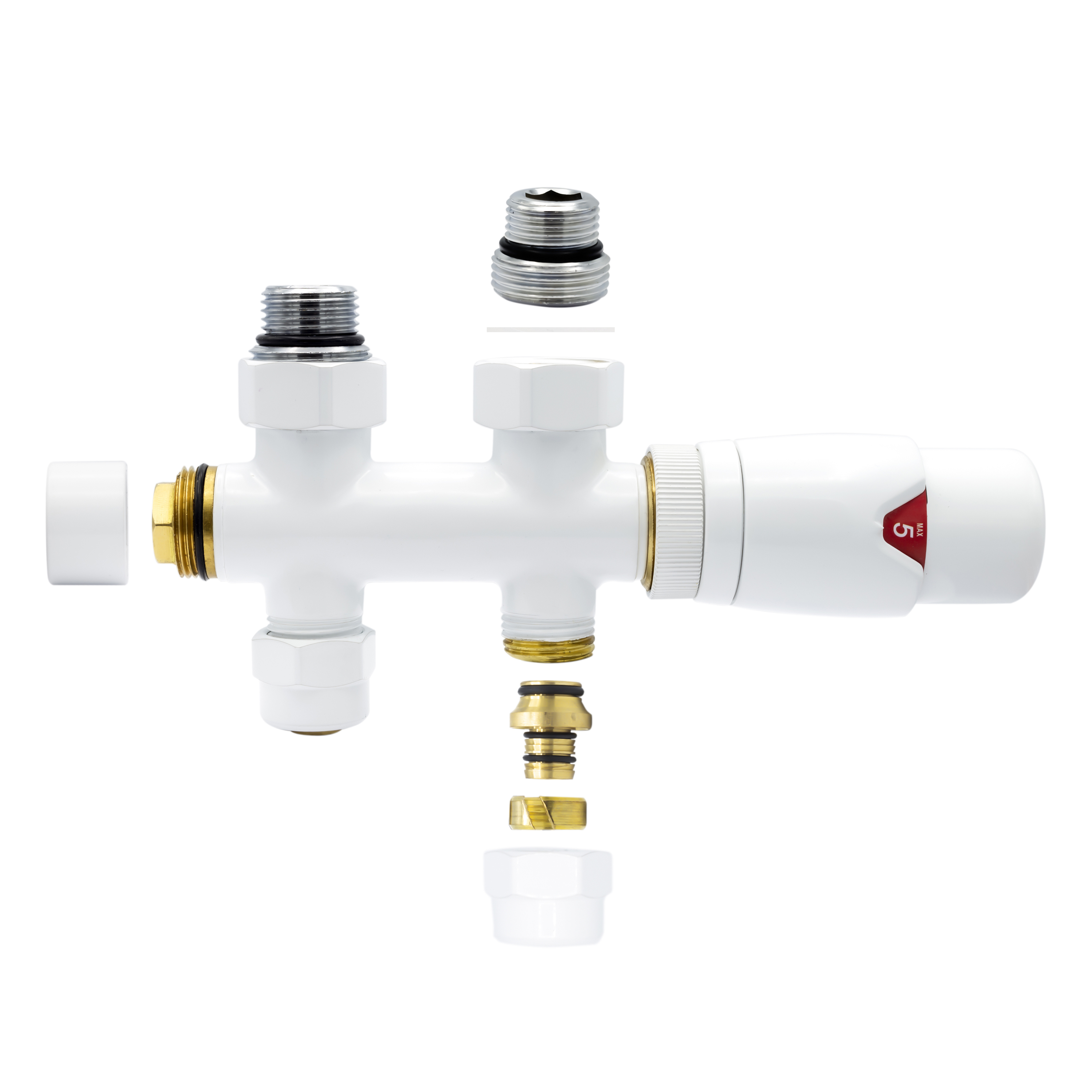 SaniGoods thermostatische radiatorkraan recht 1/2