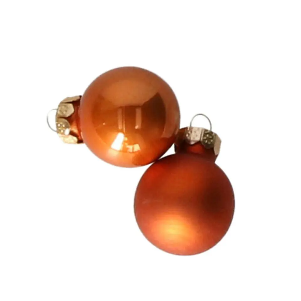 Othmar Decorations Kerstballen - glas - 24x -mandarijn - 2,5cm
