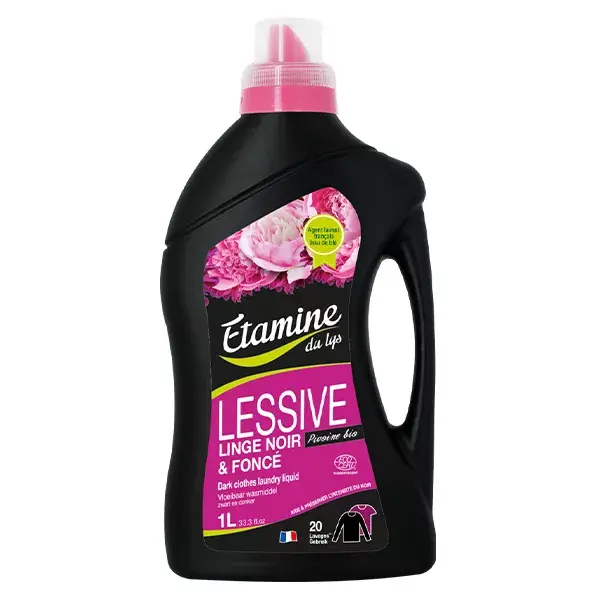 Étamine du Lys Detergente Orgânico para Roupas Pretas e Escuras com Peônia 1L