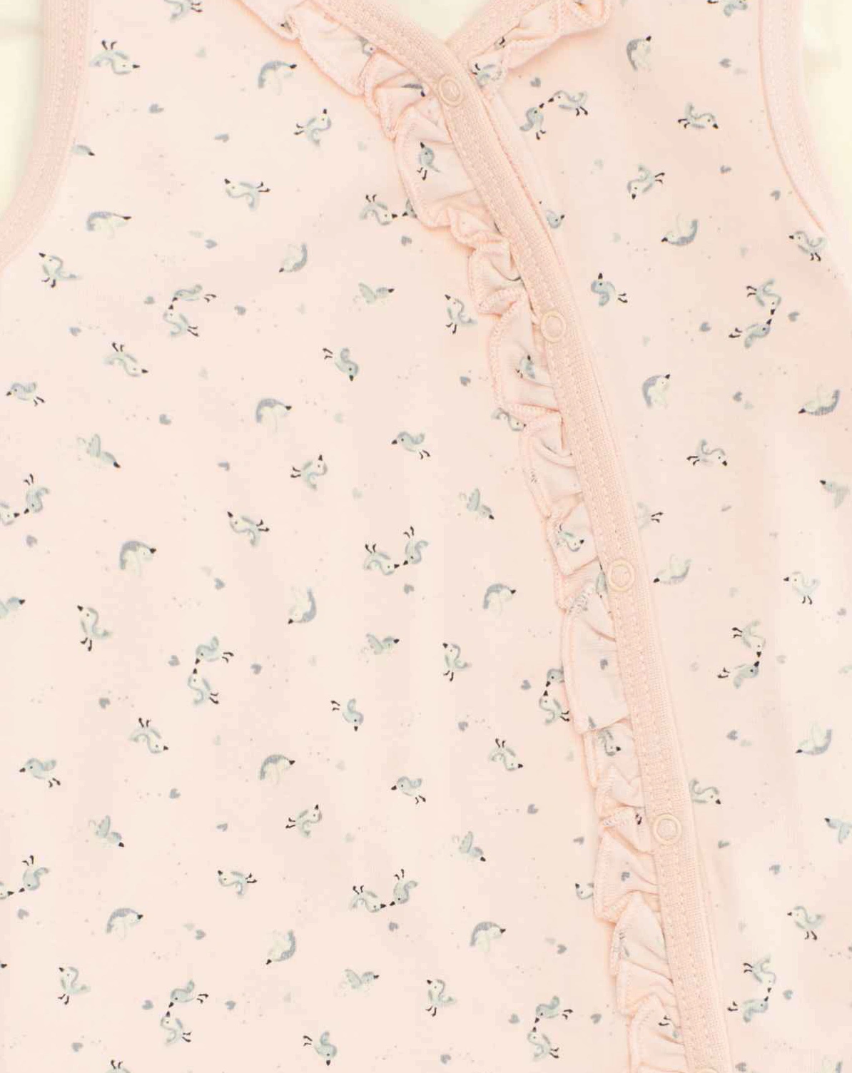 Strampler-Set BIRD'S TWITTERING FLOWER mit Langarmshirt in peachy keen