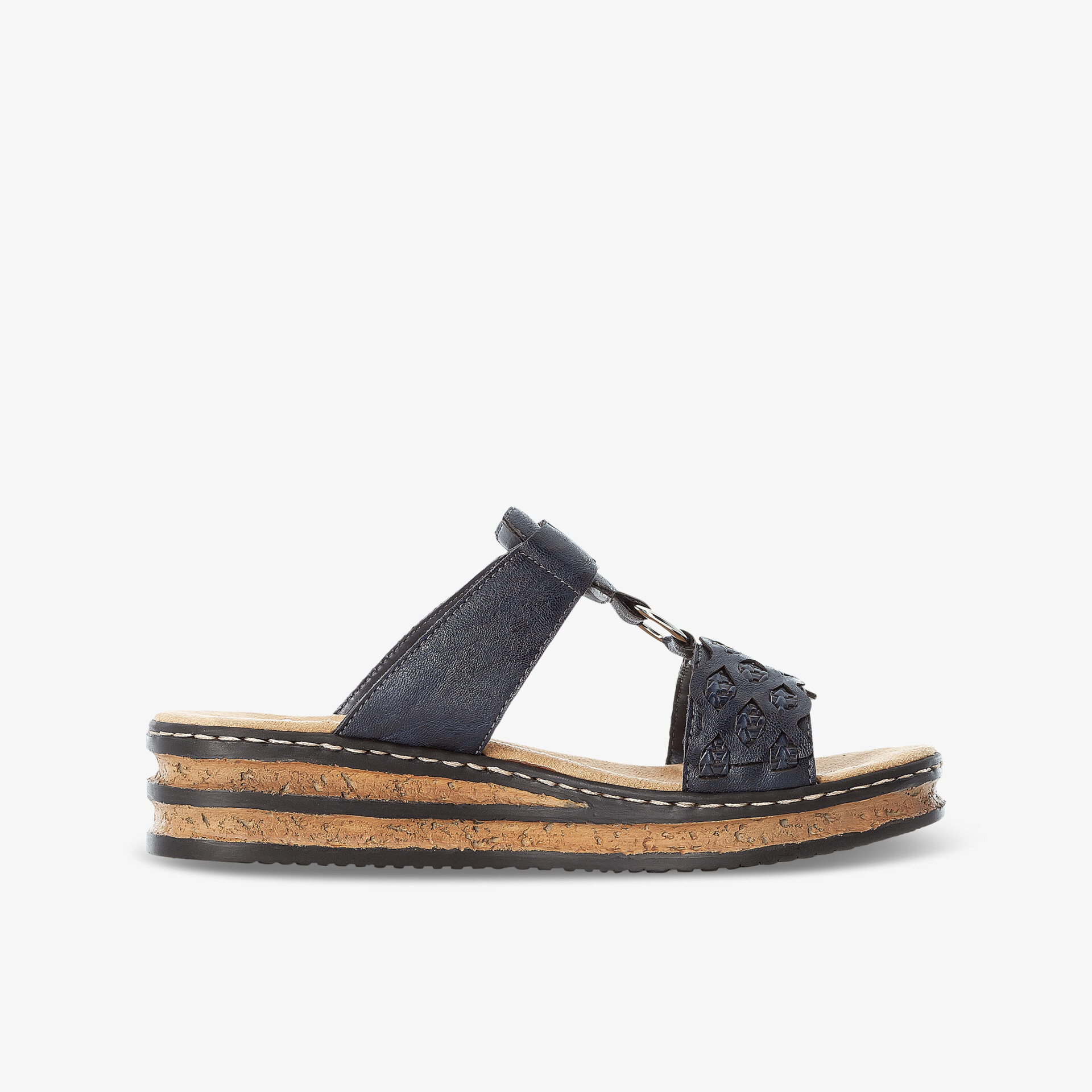 rieker Damen Pantoletten blau