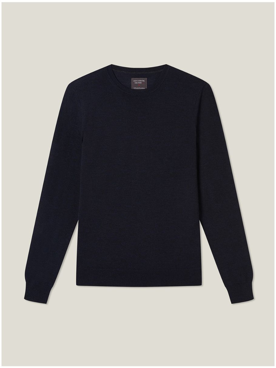 Pull col rond en laine mérinos