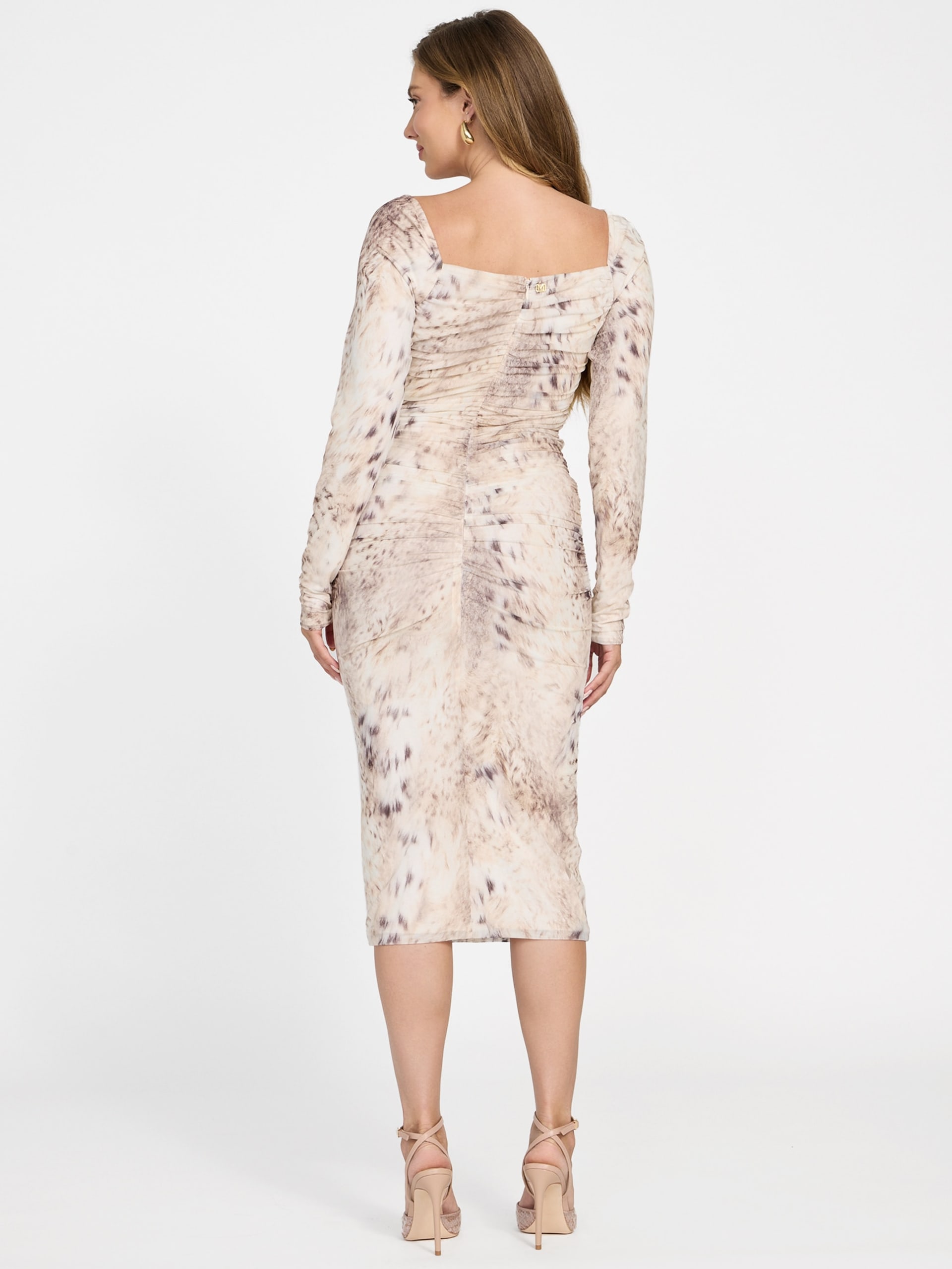 Vestido Eco Holly em malha estampada