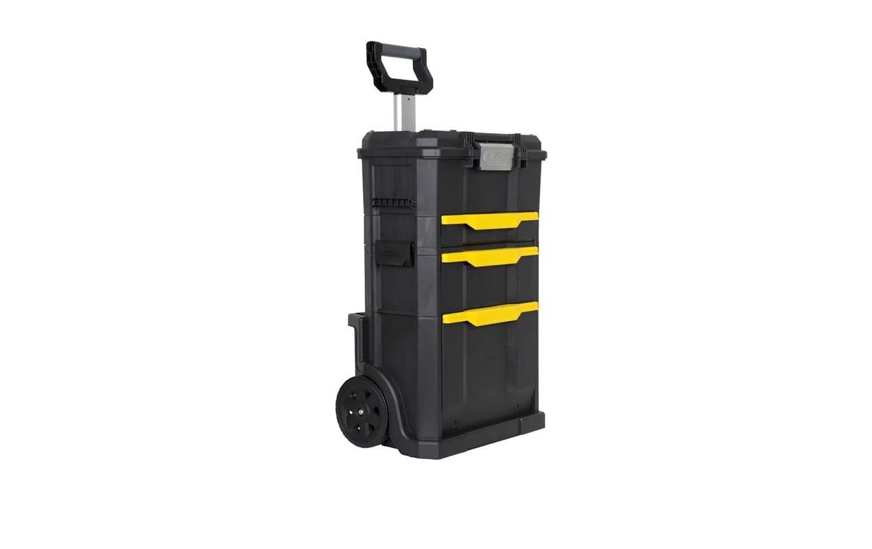 Werkzeugbox 2-in-1 mit Rollen<br>Modular aufgebaute Rollende Werkstatt aus robustem Kunststoff