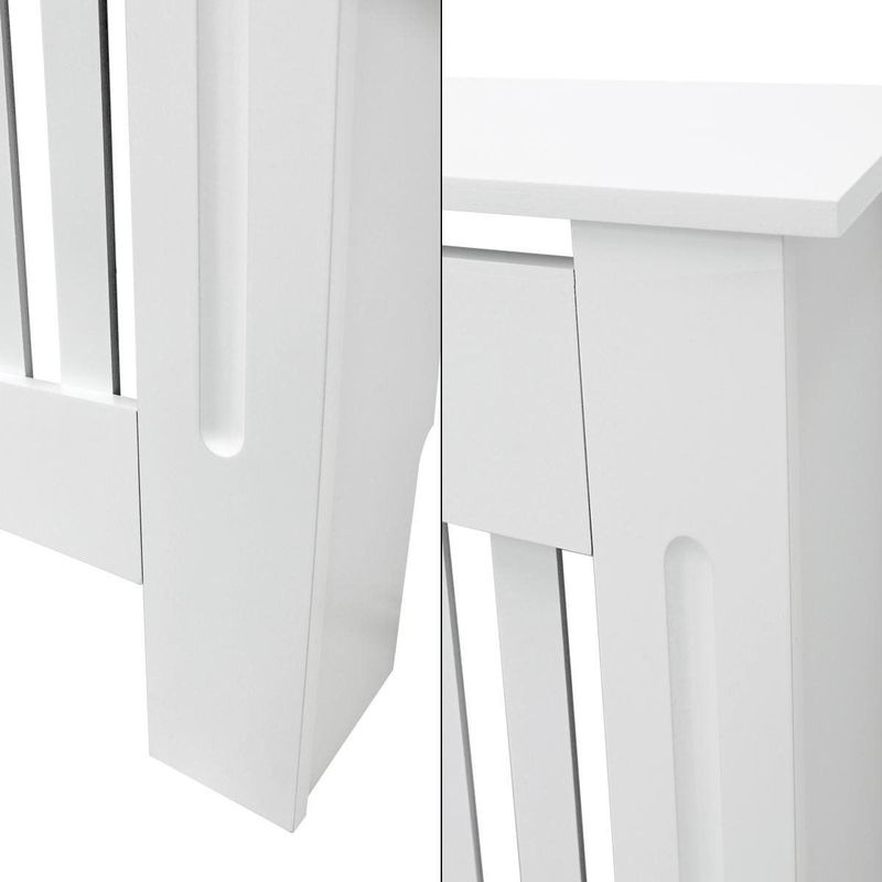 ECD Germany - Radiatorbekleding - Wit - MDF - 78x19x82 cm