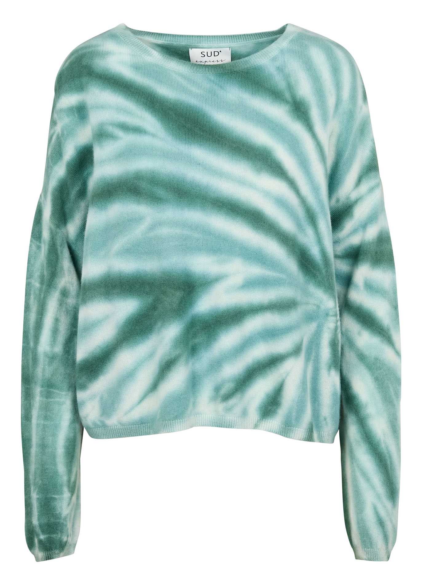 MARCOPIA - Pull oversize en cachemire imprimé | Vert