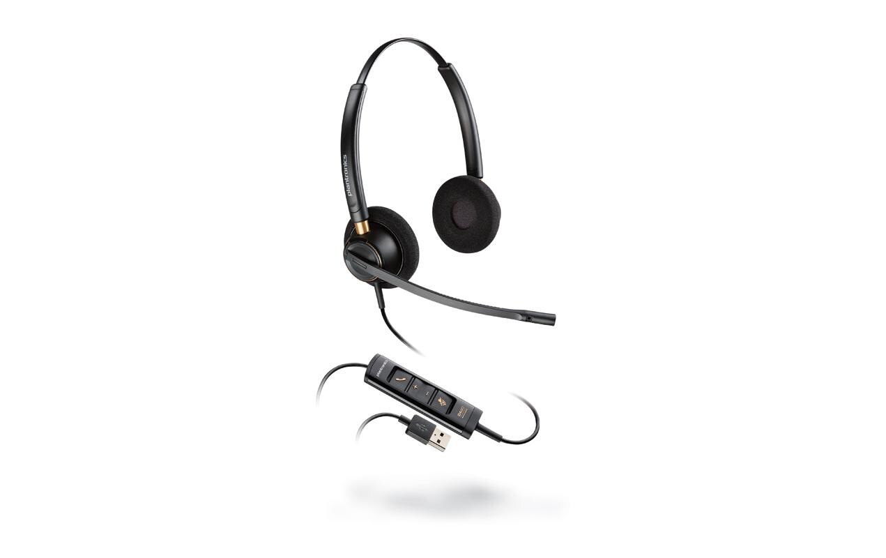 Headset Poly EncorePro 525 MS Duo USB-AIntelligentes Headset für Callcenter