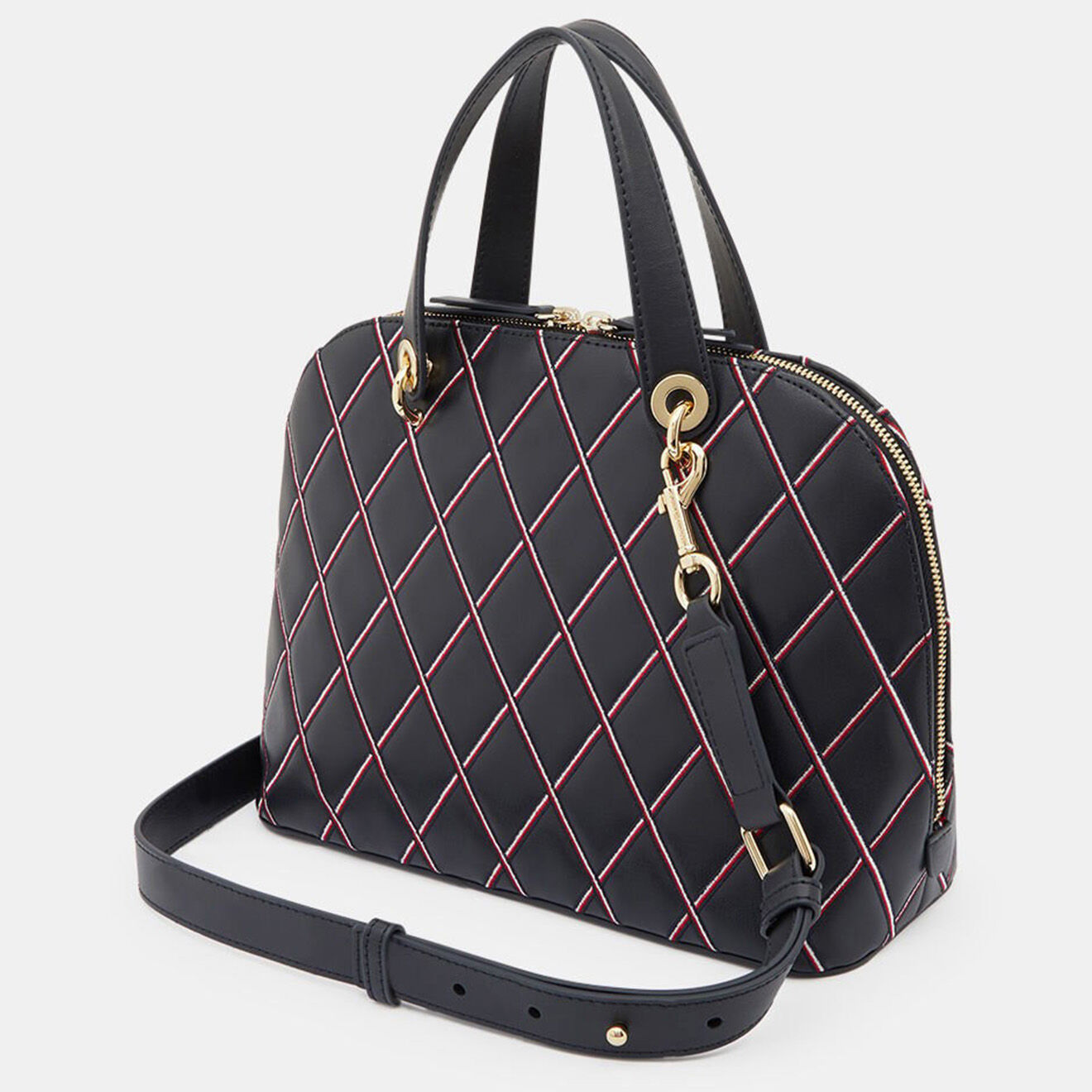 Tommy Hilfiger Sac à main matelassé Element  marine - 27,5x21x11,5 cm