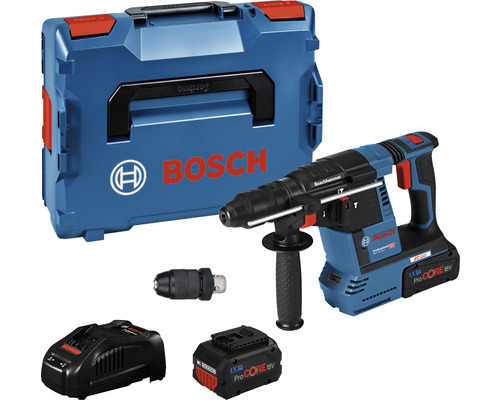 Bosch Professional GBH 18V-26 F accu-boorhamer, inclusief 2 accu's (5,5 Ah) en lader