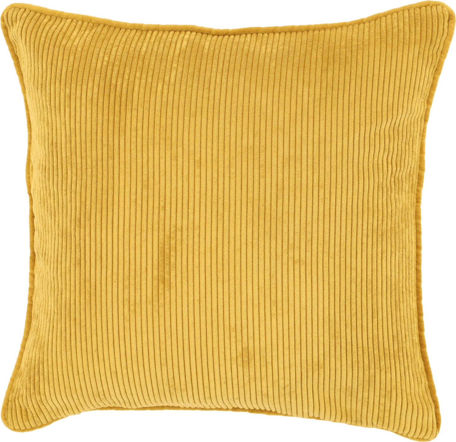 Sierkussen Rib geel 45 x 45 cm