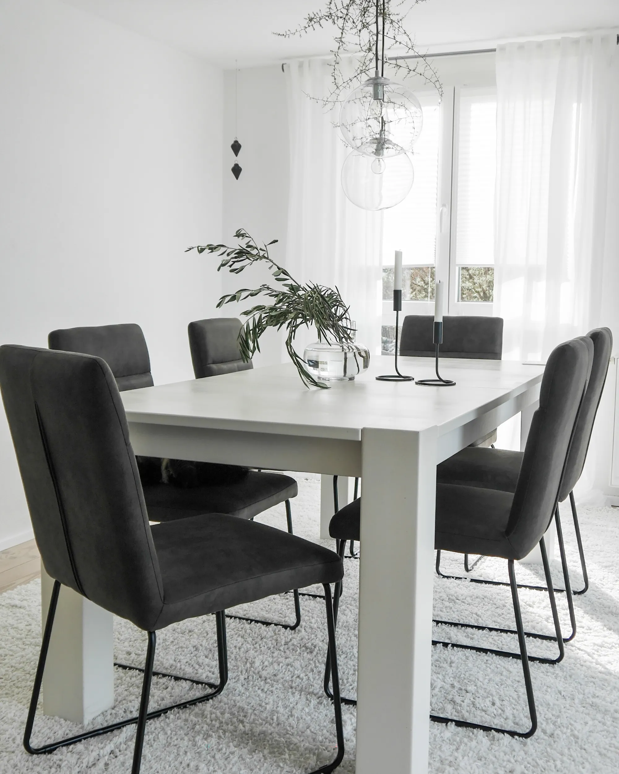 Set van 2 eetkamerstoelen NEVADA Stof Donkergrijs