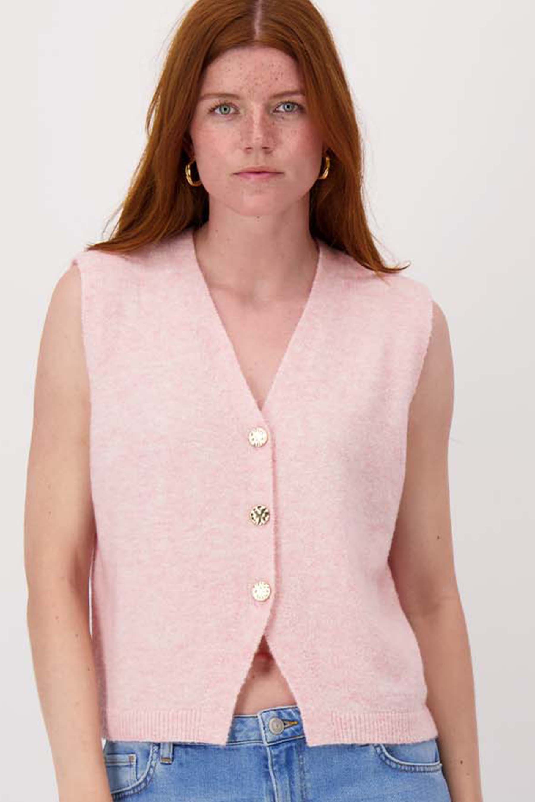gebreid gilet met leuke knopen