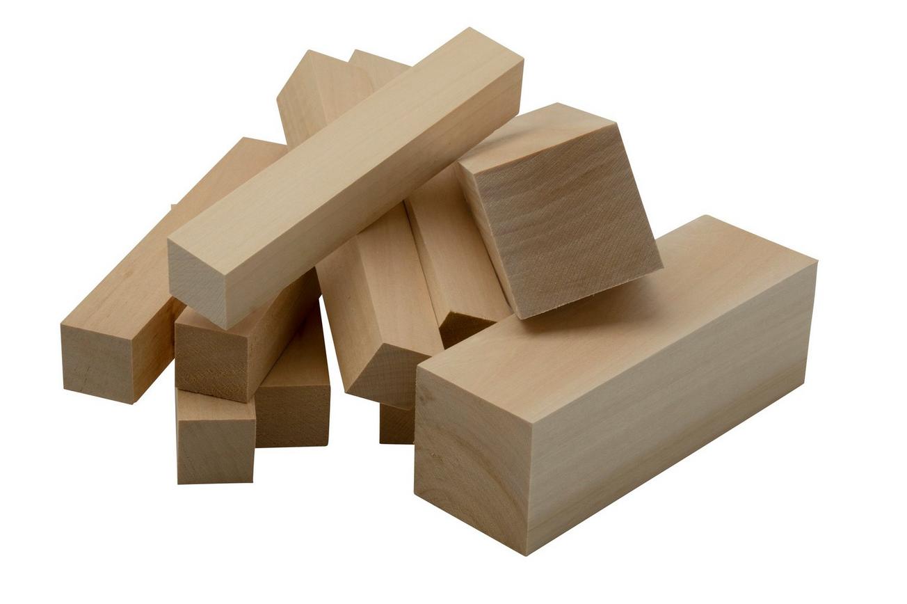 BeaverCraft Wood Carving Blocks BW10, 10-delige set houtblokjes voor houtsnijden