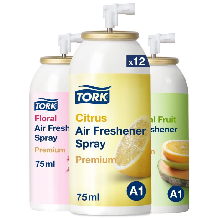 Tork 12st 236056 Premium luchtverfrisser mixed 75ml doos à 12 can (236056)