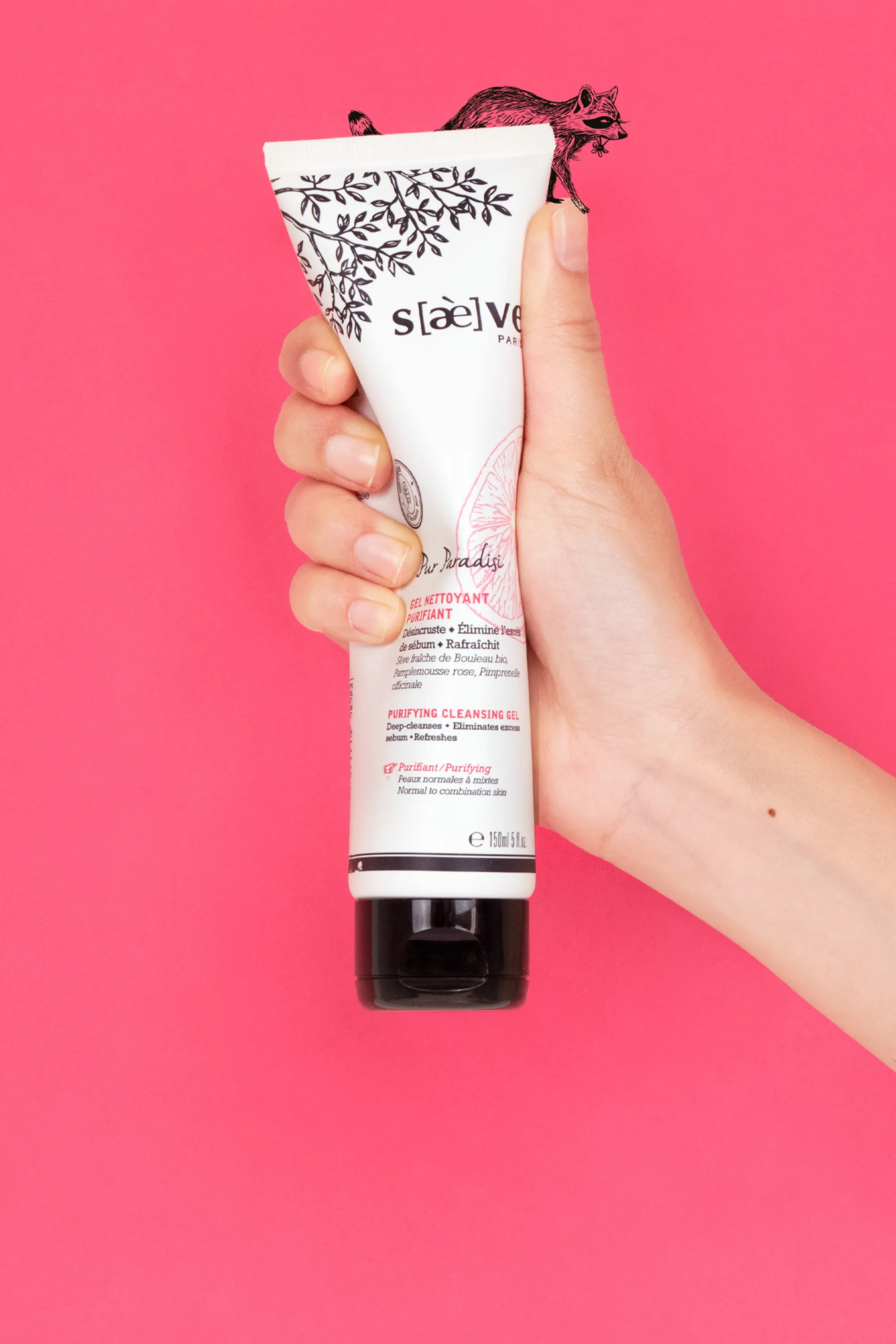 Saeve Gel nettoyant visage purifiant Pur Paradisi-150 ml
