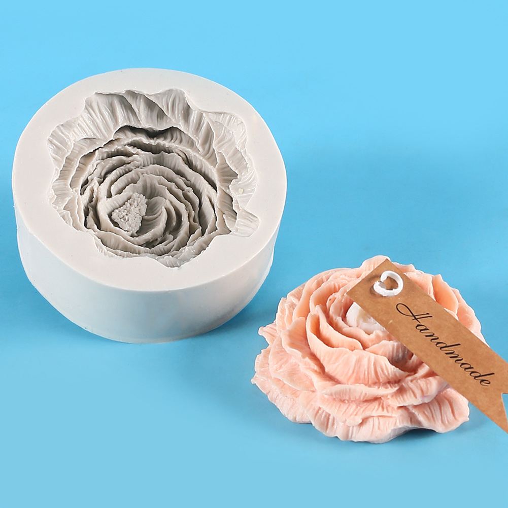 (Ø90mm) Silikon Blumen Form DIY Wachs Kerzen Giessen - Pfingstrose