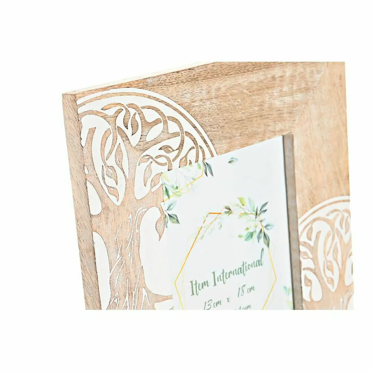 DKD Home Decor Cadre Photo Blanc Marron