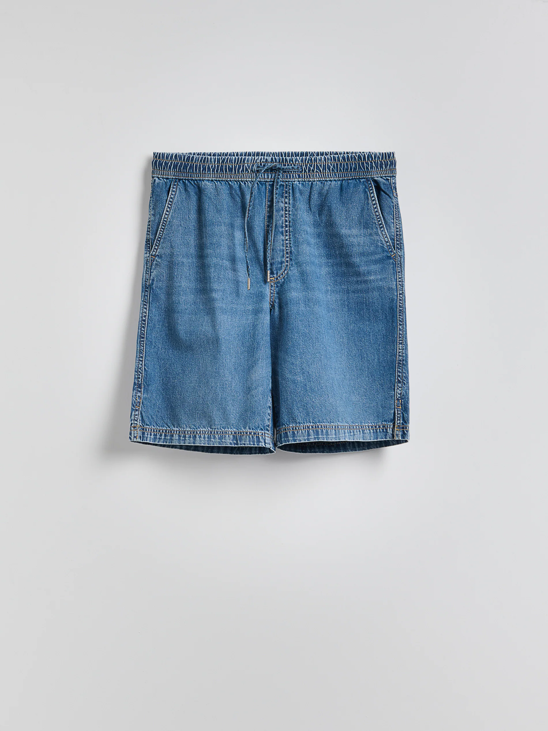 Denim jogger shorts