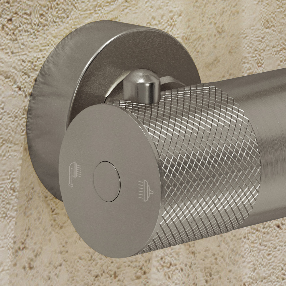 Saniclear Evolution Curved opbouw regendouche RVS met 20cm hoofddouche en 2 standen handdouche