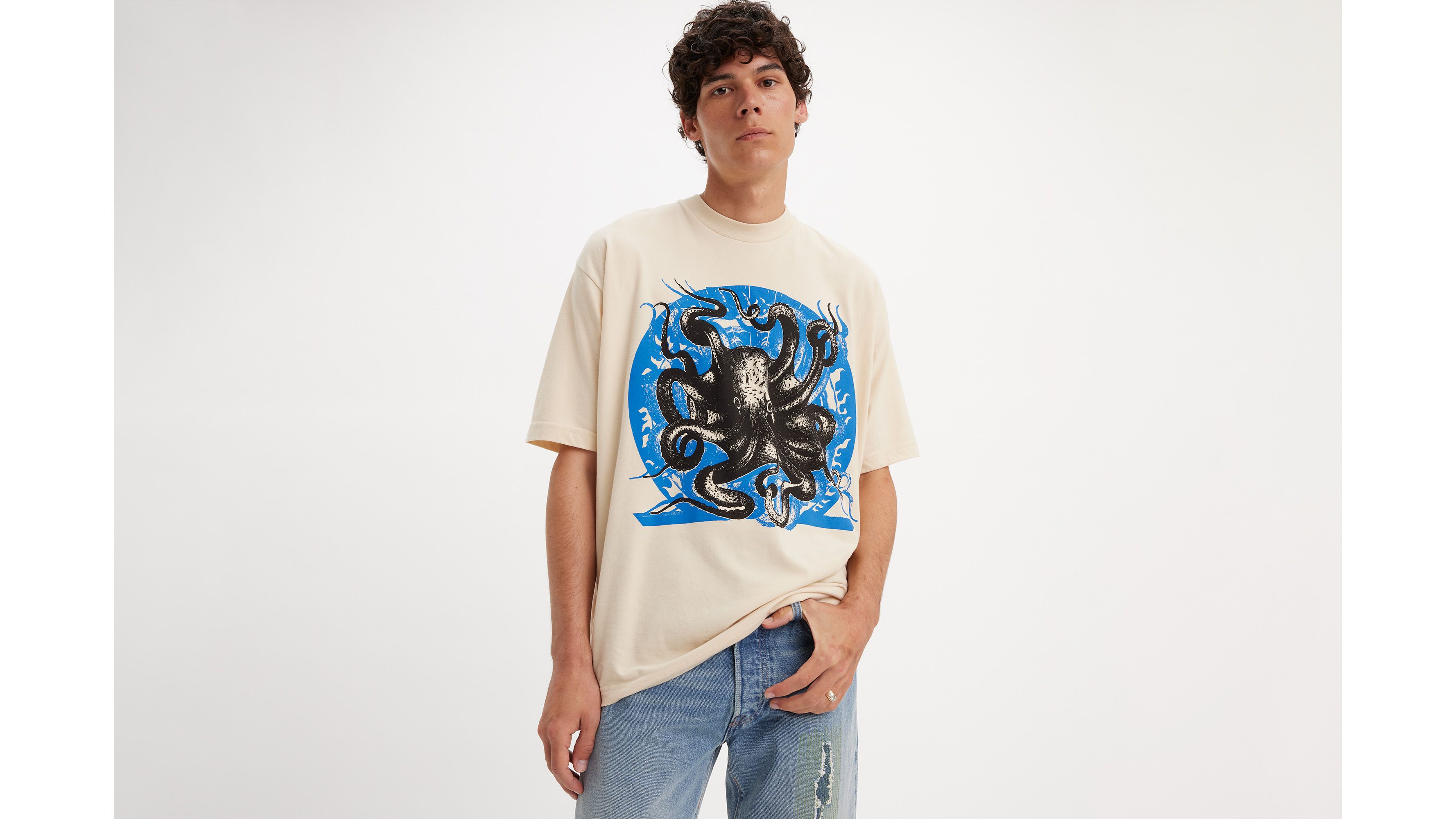Levi's® Skateboarding t-shirt graphique Boxy - Roemello Octo - Blanc