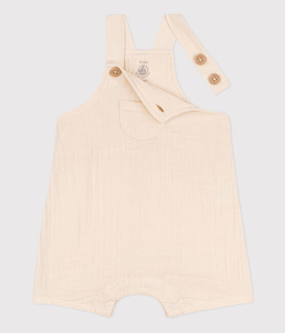 Salopette courte en gaze de coton bébé