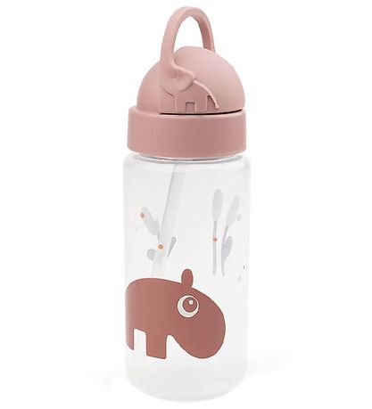 Done by Deer Trinkflasche m. Strohhalme - 350 ml - Ozzo - Powder