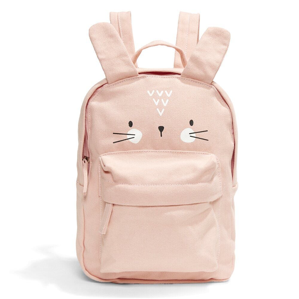 Sac à dos enfant design animal 21x9xH28,5cm - 2 modèles lapin ou éléphant