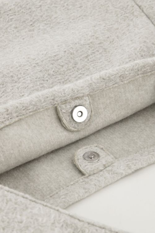Grijze boucle shopper