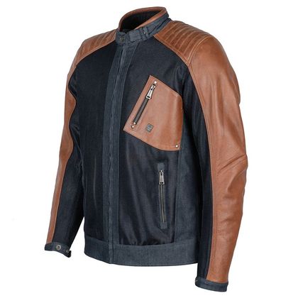Blouson Helstons COLT AIR CUIR MESH - Marron