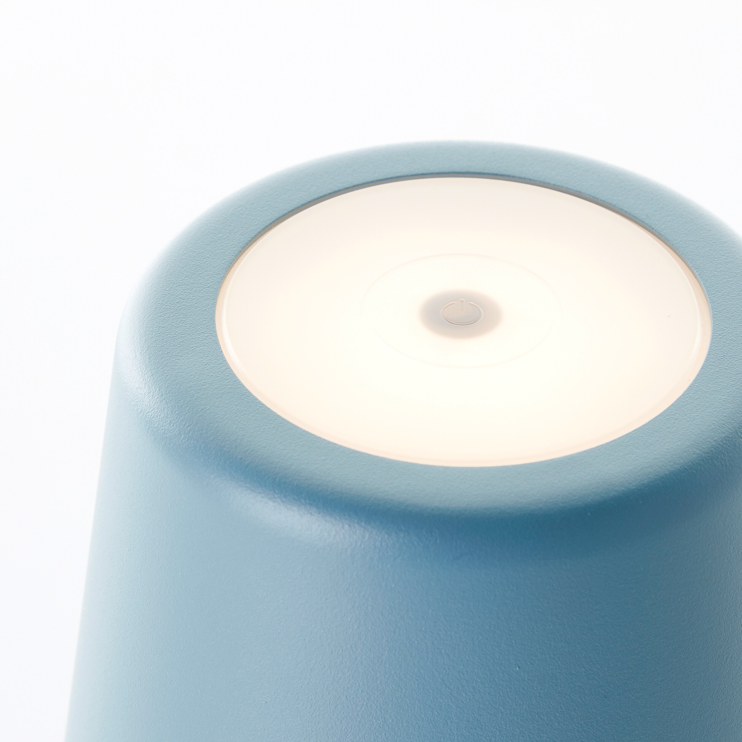 Brilliant Lampe Kaami LED Außentischleuchte 37cm hellblau Metall/Holz blau 2 W LED integriert