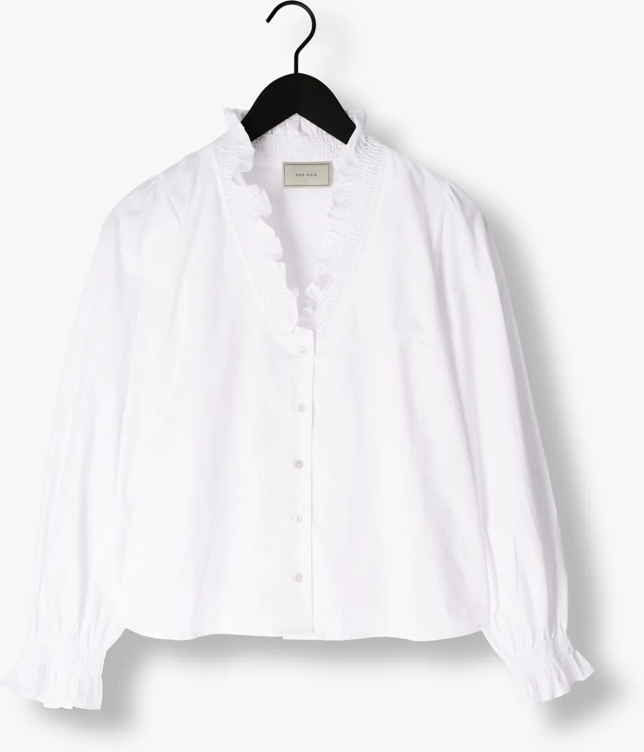 NEO NOIR witte neo noir blouse brielle solid shirt