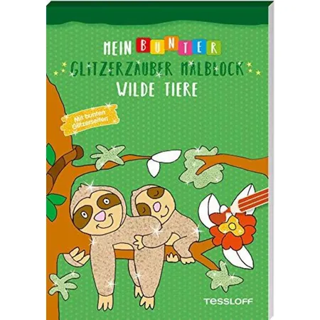 Tessloff Mein bunter Glitzerzauber Malblock - Wilde Tiere