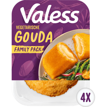 Valess Vegetarische Schnitzel Gouda Family Pack 4 Stuks 360 g