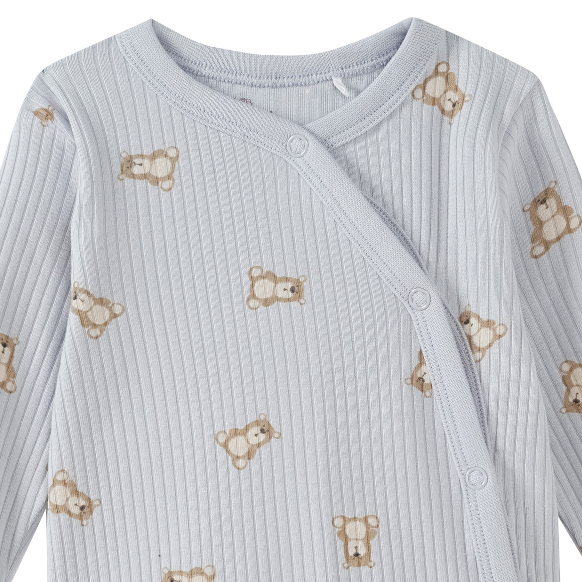 Topomini Pure Collection Newborn Schlafanzug mit Rippstruktur hellblau