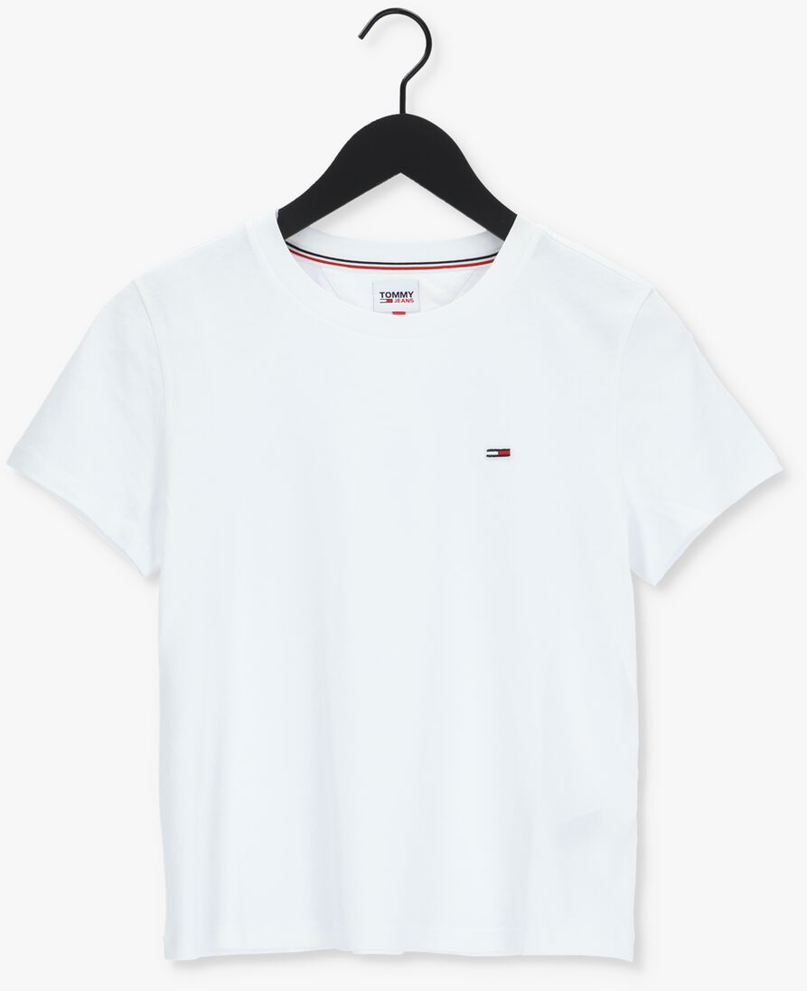 TOMMY JEANS witte tommy jeans t-shirt tjw regular jersey c neck