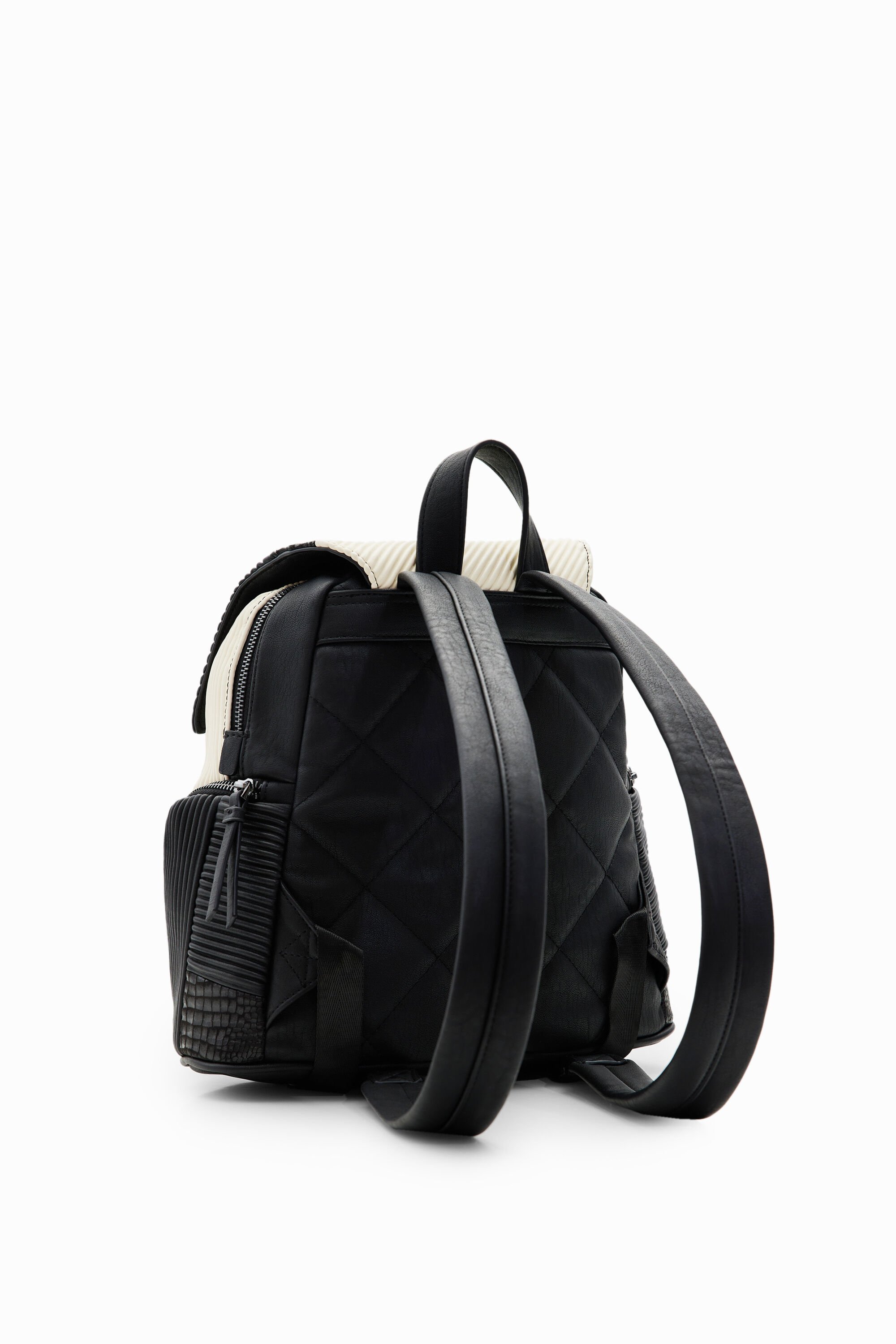 Sac à dos moyen patchwork texturé