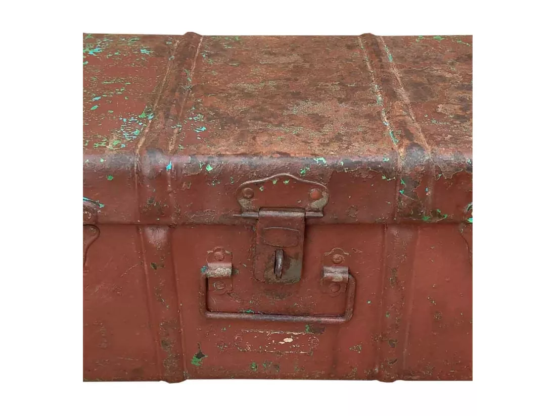 Valise en métal marron 58x31x23h