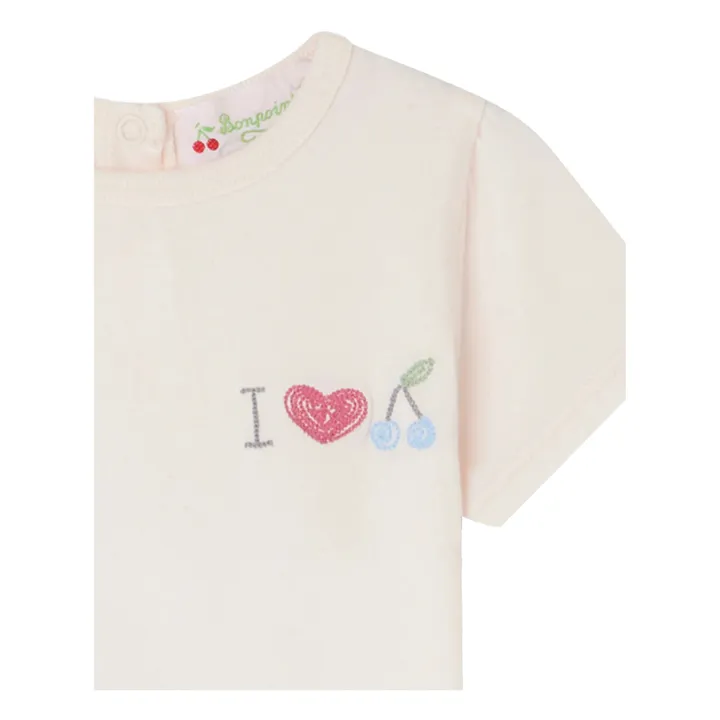 Bonpoint T-Shirt Brodé Cira | Rose poudré