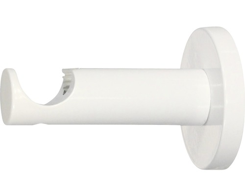 Enkelsporige wandbeugel voor Rivoli, wit, Ø 20 mm, 6,5 cm lang