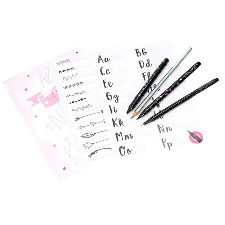 Depesche TOPModel Hand Lettering Set, Buch & Stifte-Set