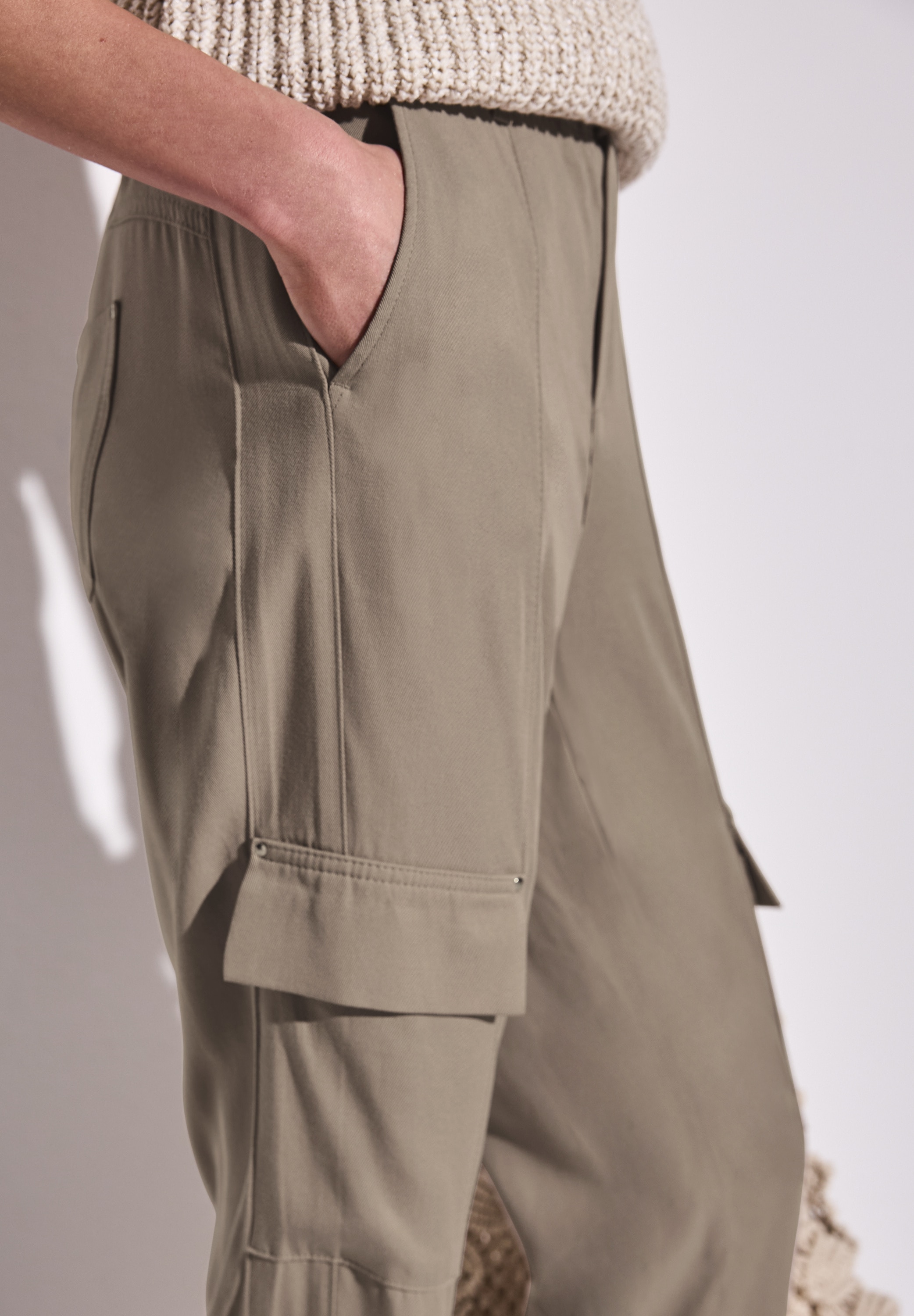 STREET ONE Paperbag-Hose  im Cargo-Look