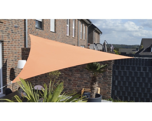Driehoekig zonnezeil in terracotta met regenbescherming, 360x360x360 cm