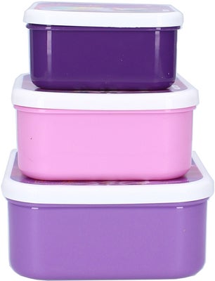 Unicorn Academy 3 in 1 Snackboks Fresh Bites, Lilla