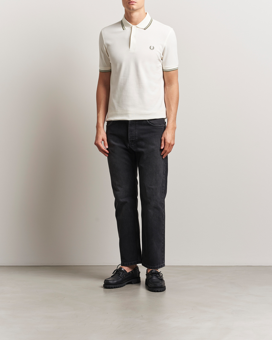 Fred Perry Twin Tipped Polo Shirt Light Ecru