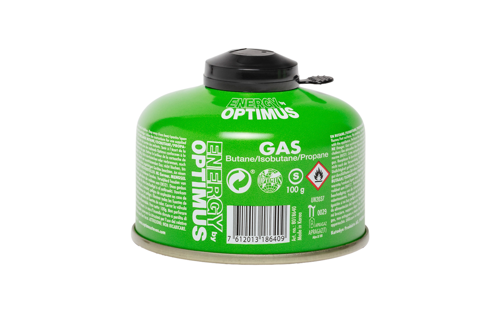 Optimus Universal-Gaskartusche mit Schraubgewinde & Schutzkappe 100 g