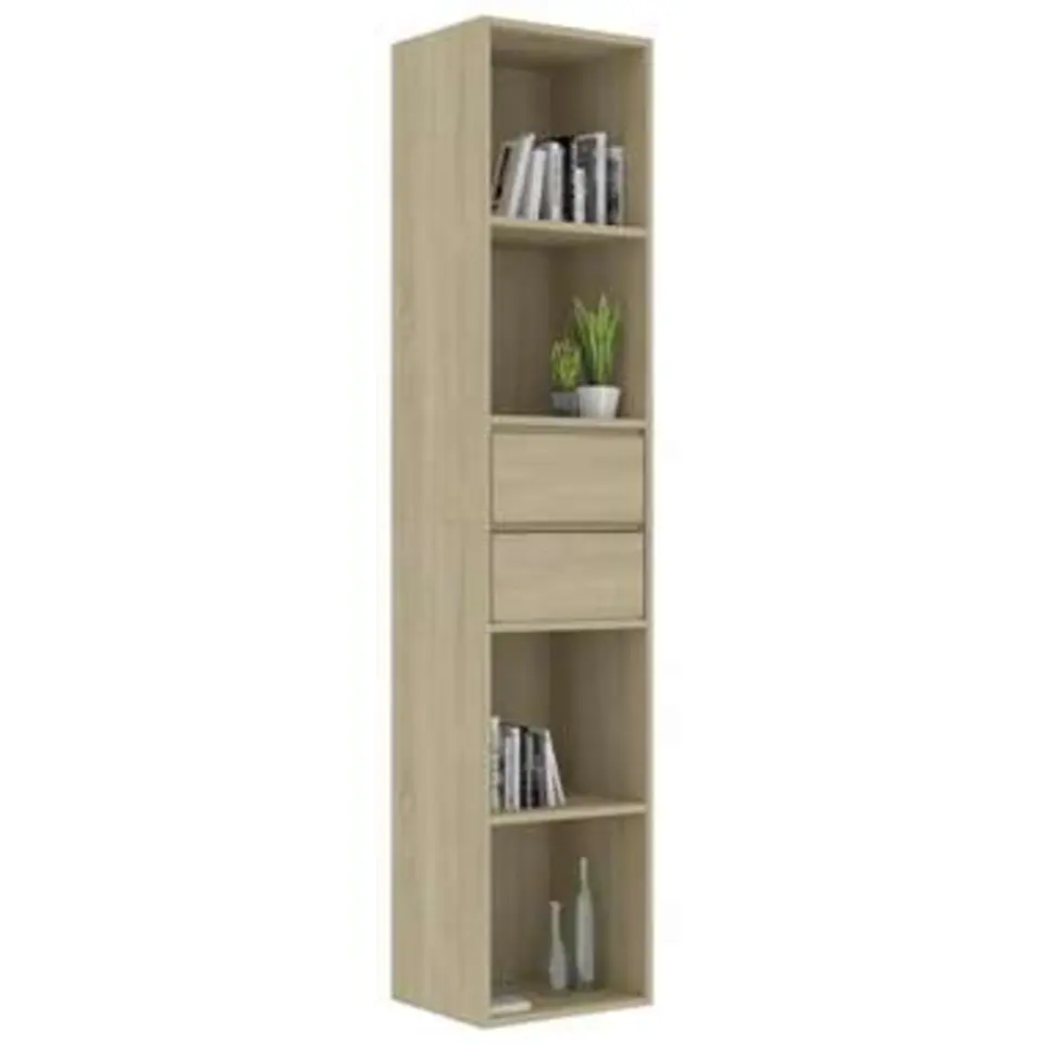 vidaXL - Boekenkast - Bruin - Bewerkt hout